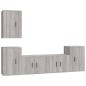 vidaXL Set de muebles para TV 5 pzas madera contrachapada gris Sonoma