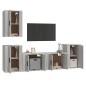 vidaXL Set de muebles para TV 5 pzas madera contrachapada gris Sonoma