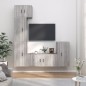 vidaXL Set de muebles para TV 5 pzas madera contrachapada gris Sonoma vidaXL Set de muebles para TV 5 pzas madera contrachapada gris Sonoma