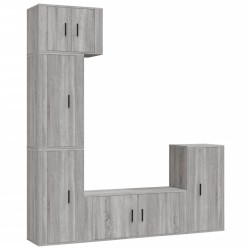 vidaXL Set de muebles para TV 5 pzas madera contrachapada gris Sonoma