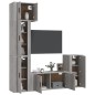 vidaXL Set de muebles para TV 5 pzas madera contrachapada gris Sonoma vidaXL Set de muebles para TV 5 pzas madera contrachapada gris Sonoma