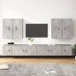 vidaXL Set de muebles de TV 8 pzas madera contrachapada gris hormigón vidaXL Set de muebles de TV 8 pzas madera contrachapada gris hormigón