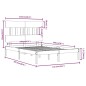 vidaXL Estructura de cama madera maciza blanca 120x200 cm