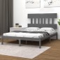 vidaXL Estructura de cama madera maciza gris Super King 180x200 cm vidaXL Estructura de cama madera maciza gris Super King 180x200 cm