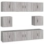 vidaXL Set de muebles para TV 8 pzas madera contrachapada gris Sonoma vidaXL Set de muebles para TV 8 pzas madera contrachapada gris Sonoma