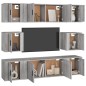 vidaXL Set de muebles para TV 8 pzas madera contrachapada gris Sonoma vidaXL Set de muebles para TV 8 pzas madera contrachapada gris Sonoma