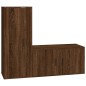 vidaXL Set de muebles para TV 2 pzas madera contrachapada roble marrón