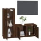 vidaXL Set de muebles para TV 2 pzas madera contrachapada roble marrón