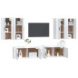vidaXL Set de muebles para TV 6 piezas madera contrachapada blanco