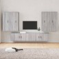 vidaXL Set de muebles para TV 6 pzas madera contrachapada gris Sonoma