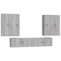 vidaXL Set de muebles para TV 6 pzas madera contrachapada gris Sonoma