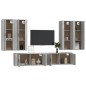 vidaXL Set de muebles para TV 6 pzas madera contrachapada gris Sonoma