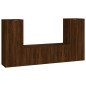 vidaXL Set de muebles para TV 4 pzas madera contrachapada marrón roble vidaXL Set de muebles para TV 4 pzas madera contrachapada marrón roble
