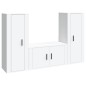 vidaXL Set de muebles de TV 3 piezas madera contrachapada blanco vidaXL Set de muebles de TV 3 piezas madera contrachapada blanco