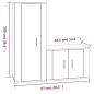 vidaXL Set de muebles para TV 2 pzas madera contrachapada roble marrón