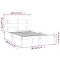 vidaXL Estructura de cama madera maciza gris super king 180x200 cm