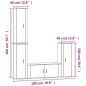 vidaXL Set de muebles para TV 4 piezas madera contrachapada blanco