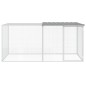 vidaXL Gallinero con techo acero galvanizado gris claro 203x98x90 cm vidaXL Gallinero con techo acero galvanizado gris claro 203x98x90 cm