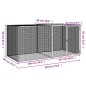 vidaXL Gallinero con techo acero galvanizado gris claro 203x98x90 cm vidaXL Gallinero con techo acero galvanizado gris claro 203x98x90 cm