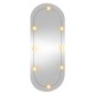 vidaXL Espejo de pared ovalado con luces LED vidrio 25x60 cm vidaXL Espejo de pared ovalado con luces LED vidrio 25x60 cm