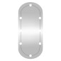 vidaXL Espejo de pared ovalado con luces LED vidrio 25x60 cm vidaXL Espejo de pared ovalado con luces LED vidrio 25x60 cm