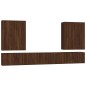 vidaXL Set de muebles para TV 7 pzas madera contrachapada roble marrón
