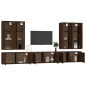 vidaXL Set de muebles para TV 7 pzas madera contrachapada roble marrón