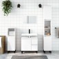 vidaXL Set muebles de baño 3 piezas madera contrachapada blanco brillo vidaXL Set muebles de baño 3 piezas madera contrachapada blanco brillo