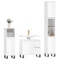 vidaXL Set muebles de baño 3 piezas madera contrachapada blanco brillo vidaXL Set muebles de baño 3 piezas madera contrachapada blanco brillo