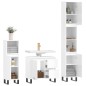 vidaXL Set muebles de baño 3 piezas madera contrachapada blanco brillo vidaXL Set muebles de baño 3 piezas madera contrachapada blanco brillo