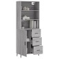 vidaXL Aparador alto madera contrachapada gris sonoma 69,5x34x180 cm vidaXL Aparador alto madera contrachapada gris sonoma 69,5x34x180 cm