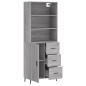 vidaXL Aparador alto madera contrachapada gris sonoma 69,5x34x180 cm vidaXL Aparador alto madera contrachapada gris sonoma 69,5x34x180 cm