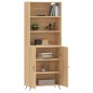 vidaXL Aparador alto madera contrachapada color roble 69,5x34x180 cm vidaXL Aparador alto madera contrachapada color roble 69,5x34x180 cm