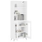 vidaXL Aparador alto madera contrachapada blanco 69,5x34x180 cm vidaXL Aparador alto madera contrachapada blanco 69,5x34x180 cm