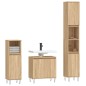 vidaXL Set de muebles de baño 3 pzas madera contrachapada roble Sonoma vidaXL Set de muebles de baño 3 pzas madera contrachapada roble Sonoma