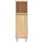 vidaXL Set de muebles de baño 3 pzas madera contrachapada roble Sonoma vidaXL Set de muebles de baño 3 pzas madera contrachapada roble Sonoma