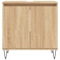 vidaXL Set de muebles de baño 3 pzas madera contrachapada roble Sonoma vidaXL Set de muebles de baño 3 pzas madera contrachapada roble Sonoma