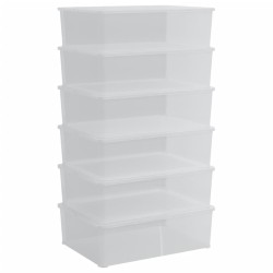 vidaXL Cajas de almacenaje apilables 6 uds plástico 25 L