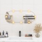 vidaXL Espejo de pared ovalado con luces LED vidrio 35x80 cm vidaXL Espejo de pared ovalado con luces LED vidrio 35x80 cm