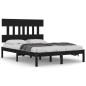 vidaXL Estructura de cama de madera maciza negra 140x190 cm vidaXL Estructura de cama de madera maciza negra 140x190 cm