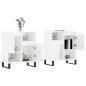 vidaXL Aparadores 2 uds madera contrachapada blanco brillo vidaXL Aparadores 2 uds madera contrachapada blanco brillo