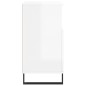 vidaXL Aparadores 2 uds madera contrachapada blanco brillo vidaXL Aparadores 2 uds madera contrachapada blanco brillo