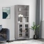 vidaXL Aparador alto madera contrachapada gris sonoma 69,5x34x180 cm vidaXL Aparador alto madera contrachapada gris sonoma 69,5x34x180 cm