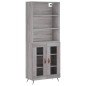 vidaXL Aparador alto madera contrachapada gris sonoma 69,5x34x180 cm vidaXL Aparador alto madera contrachapada gris sonoma 69,5x34x180 cm