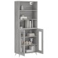 vidaXL Aparador alto madera contrachapada gris sonoma 69,5x34x180 cm vidaXL Aparador alto madera contrachapada gris sonoma 69,5x34x180 cm