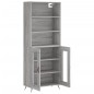 vidaXL Aparador alto madera contrachapada gris sonoma 69,5x34x180 cm vidaXL Aparador alto madera contrachapada gris sonoma 69,5x34x180 cm