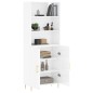 vidaXL Aparador alto madera contrachapada blanco brillo 69,5x34x180 cm vidaXL Aparador alto madera contrachapada blanco brillo 69,5x34x180 cm