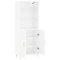 vidaXL Aparador alto madera contrachapada blanco brillo 69,5x34x180 cm vidaXL Aparador alto madera contrachapada blanco brillo 69,5x34x180 cm
