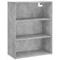 vidaXL Aparador alto madera contrachapada gris hormigón 69,5x34x180 cm vidaXL Aparador alto madera contrachapada gris hormigón 69,5x34x180 cm