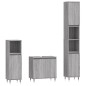 vidaXL Set de muebles de baño 3 pzas madera contrachapada gris sonoma vidaXL Set de muebles de baño 3 pzas madera contrachapada gris sonoma
